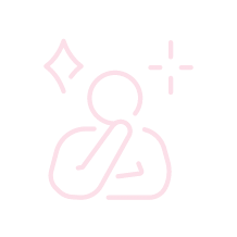 A simple line drawing of a person with a sparkling symbol near their head, suggesting a thoughtful or inspired expression, reminiscent of tackling a Wonderlic Test. The image uses soft pink lines on a pale pink background.